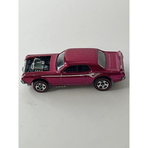 Hot Wheels Nitty Gritty Kitty 1967 Mercury Cougar Magenta Pink Redline Diecast